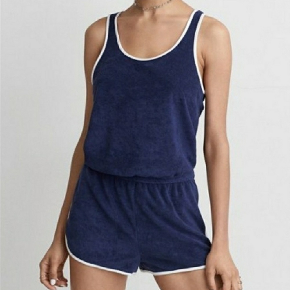 American Eagle Outfitters Navy Blue Romper